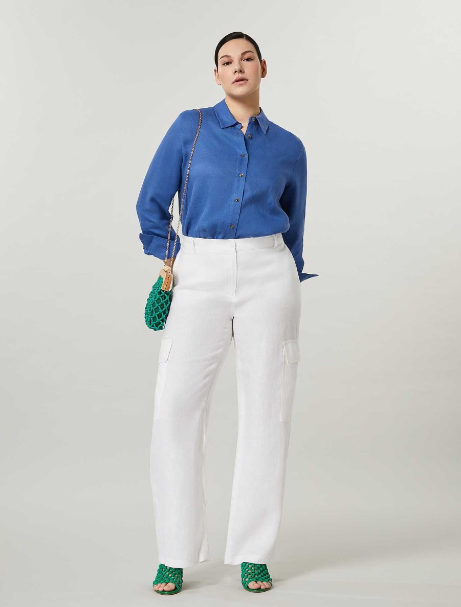 Blouses & Shirts | Marina Rinaldi Linen Canvas Shirt