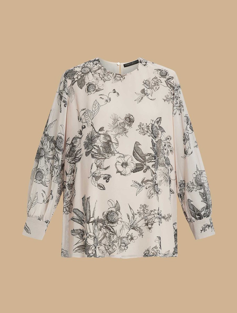 Blouses & Shirts | Marina Rinaldi Printed Georgette Tunic