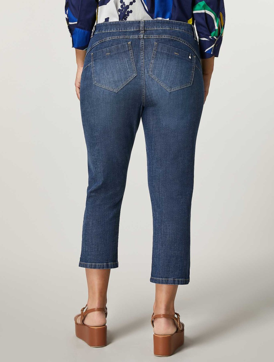 Trousers | Marina Rinaldi Cotton Denim Jeans