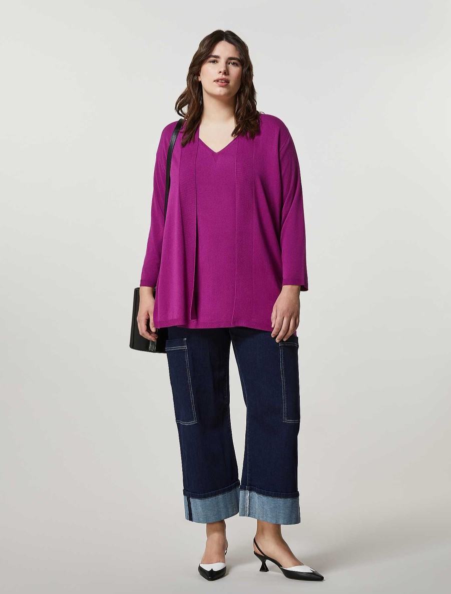 Knitwear | Marina Rinaldi Viscose Yarn Sweater