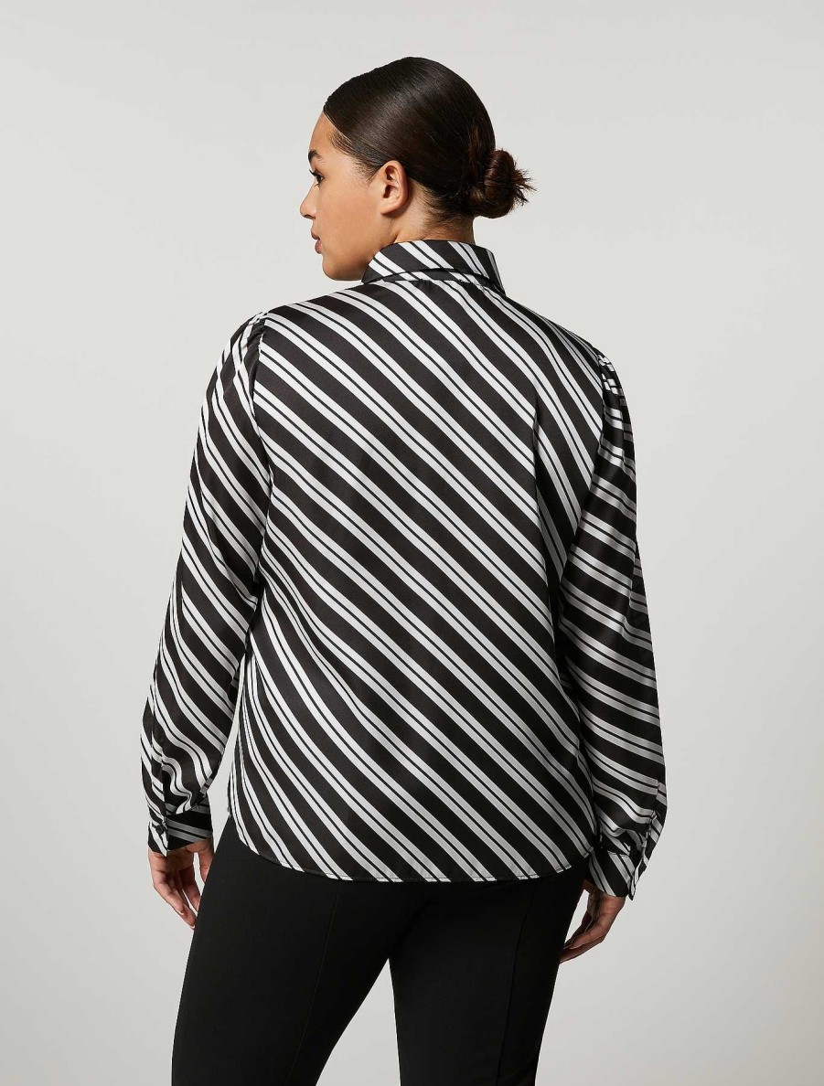 Blouses & Shirts | Marina Rinaldi Printed Satin Shirt