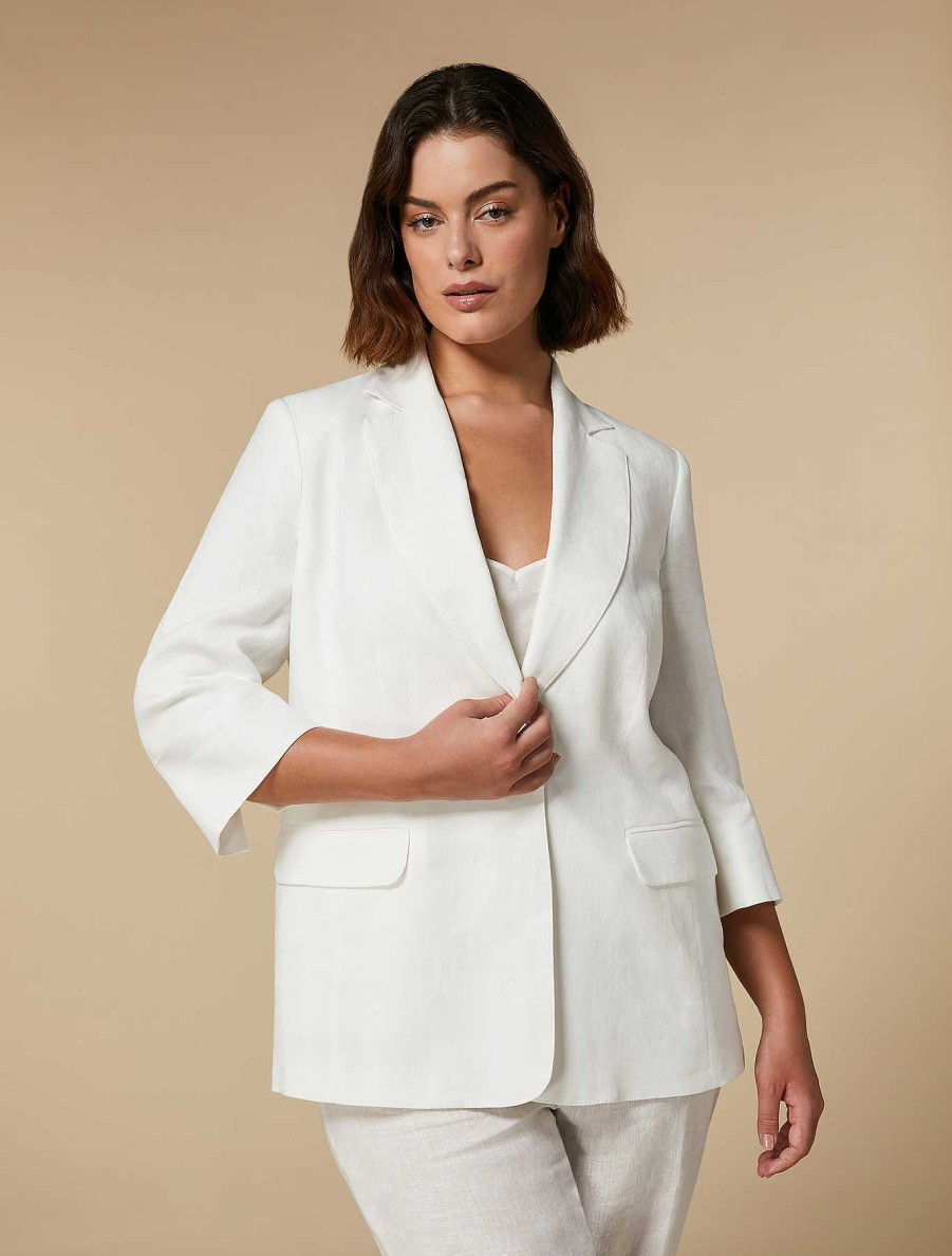 Jacket & Blazers | Marina Rinaldi Linen Jacket