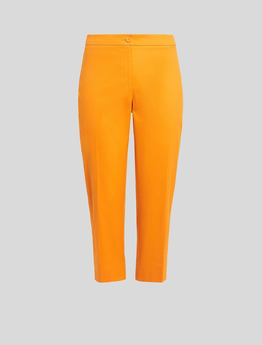 Trousers | Marina Rinaldi Cotton Gabardine Trousers