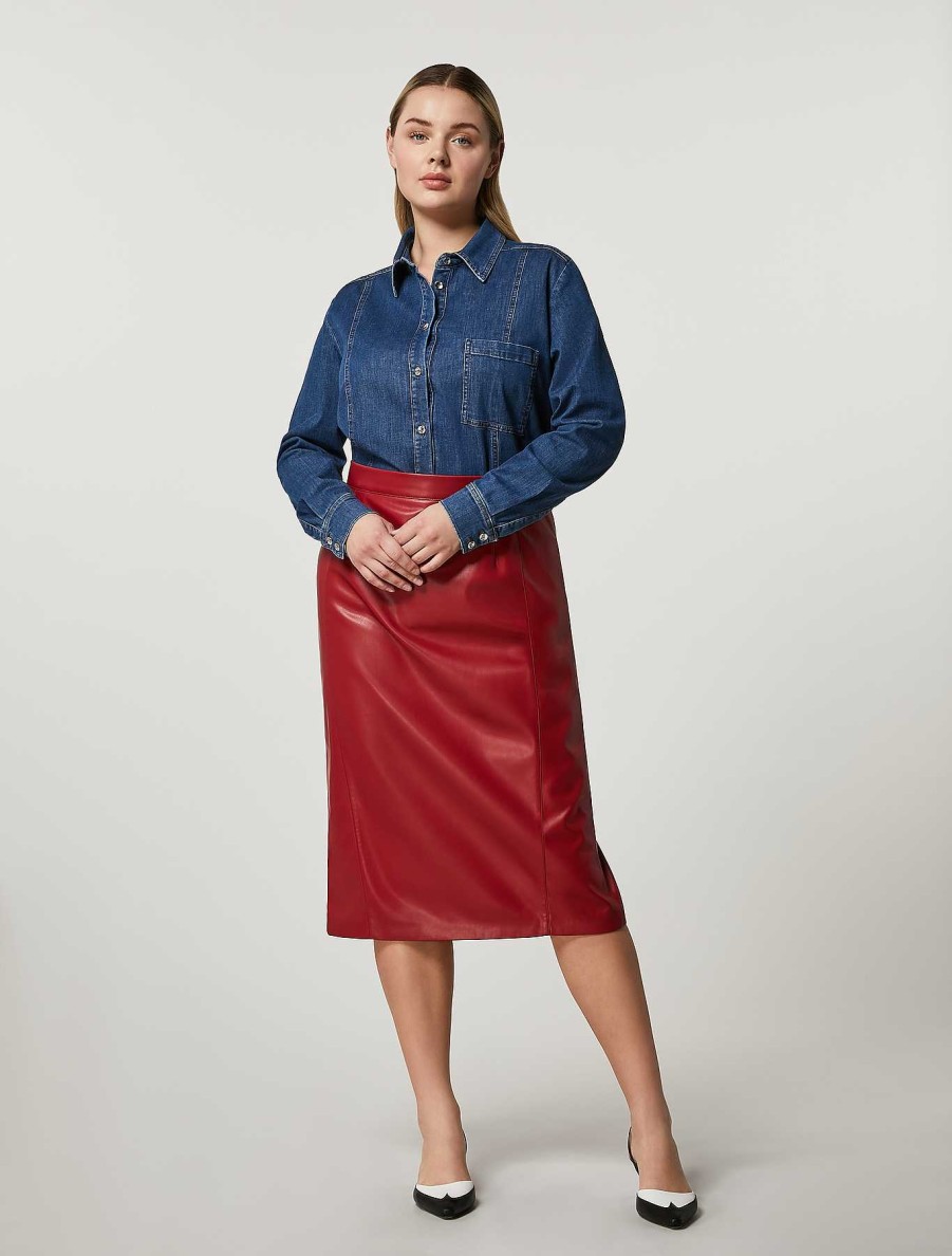 Skirts | Marina Rinaldi Technical Fabric Skirt