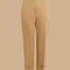 Trousers | Marina Rinaldi Cotton Satin Trousers