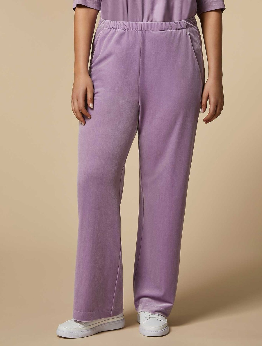 Trousers | Marina Rinaldi Velvet Jersey Trousers