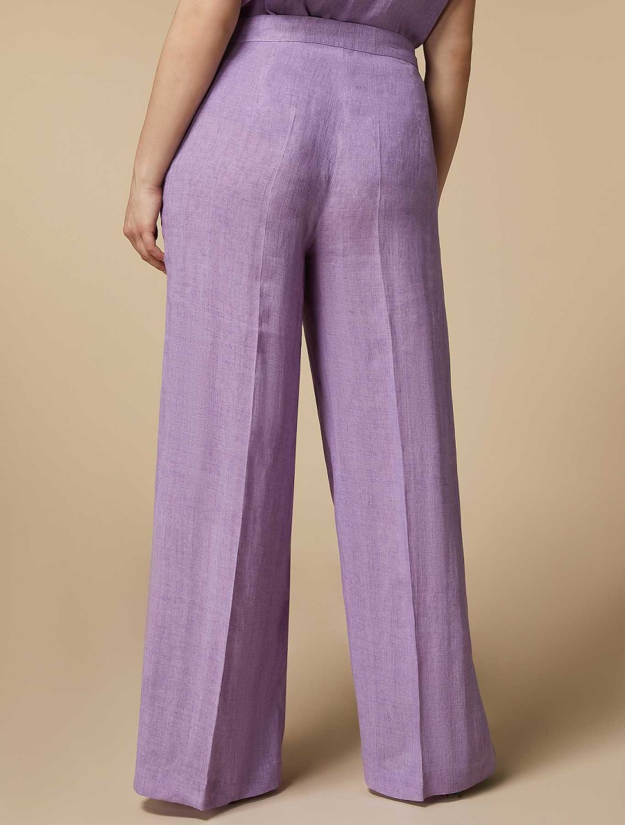 Trousers | Marina Rinaldi Lightweight Linen Trousers