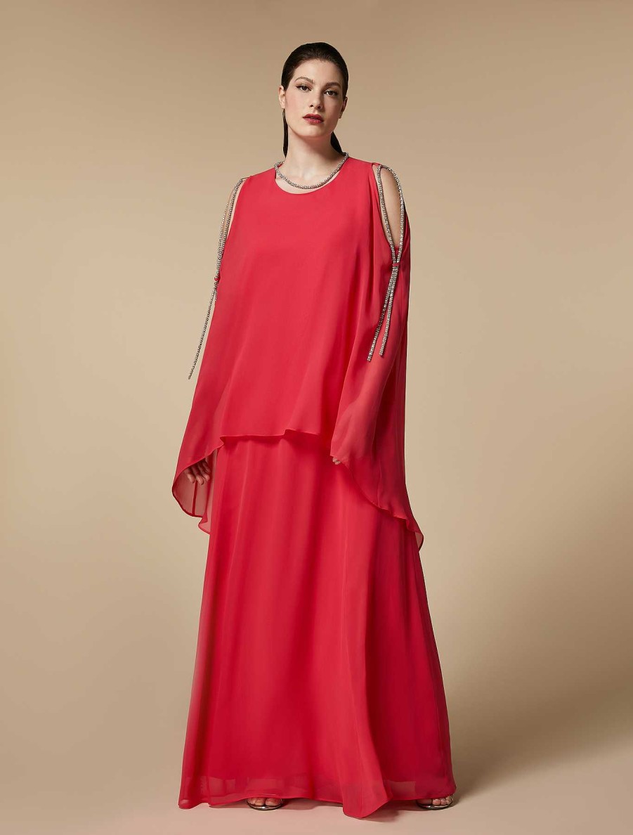 Formalwear | Marina Rinaldi Long Silk Georgette Dress