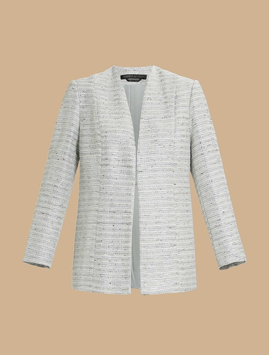 Formalwear | Marina Rinaldi Sequinned Yarn-Dyed Jacket