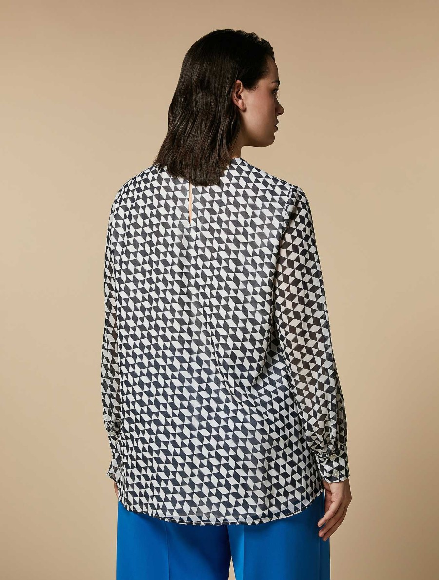 Blouses & Shirts | Marina Rinaldi Printed Georgette Tunic