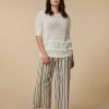 Trousers | Marina Rinaldi Linen And Nylon Trousers