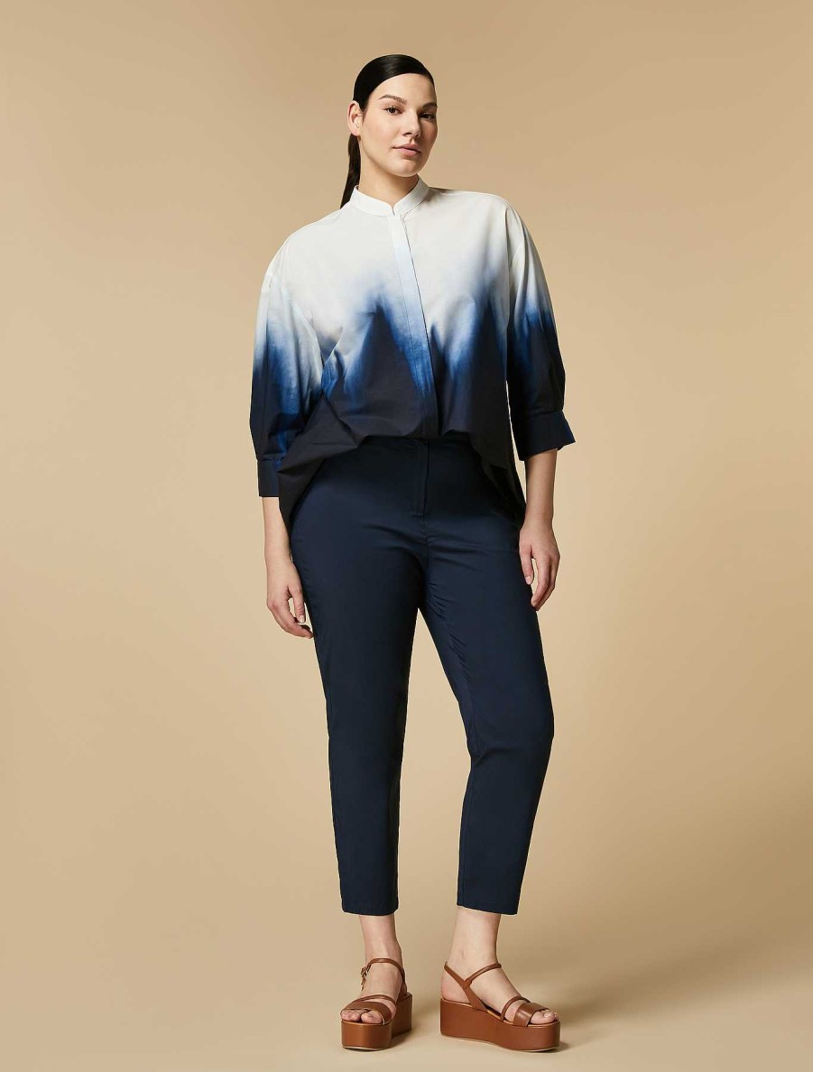 Trousers | Marina Rinaldi Poplin Legging Trousers