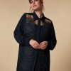 Blouses & Shirts | Marina Rinaldi Embroidered Crepe Tunic