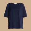 Blouses & Shirts | Marina Rinaldi Jersey And Poplin T-Shirt