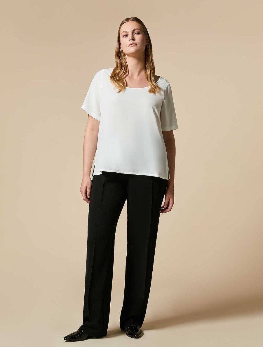 Trousers | Marina Rinaldi Triacetate Cigarette Trousers