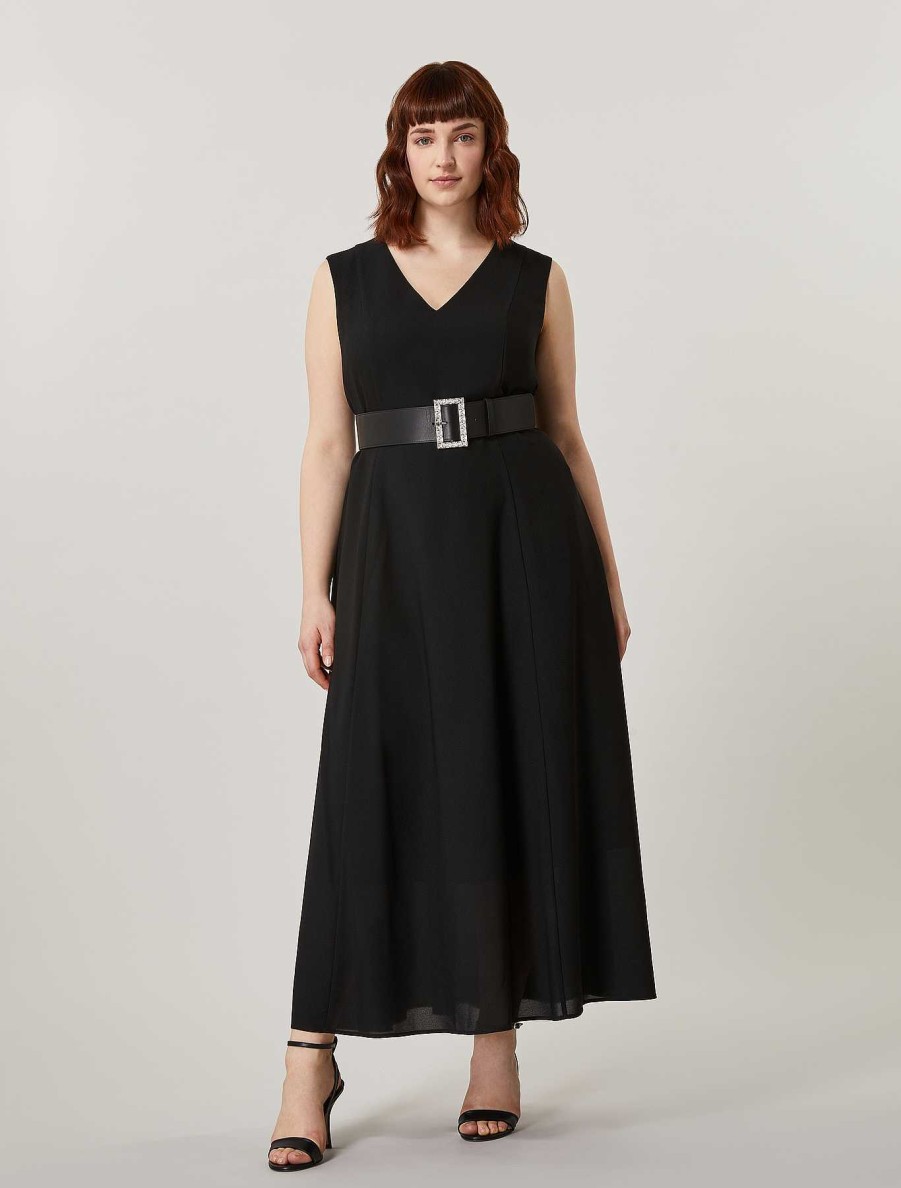 Formal Dresses | Marina Rinaldi Long Dress In Crepe Fabric