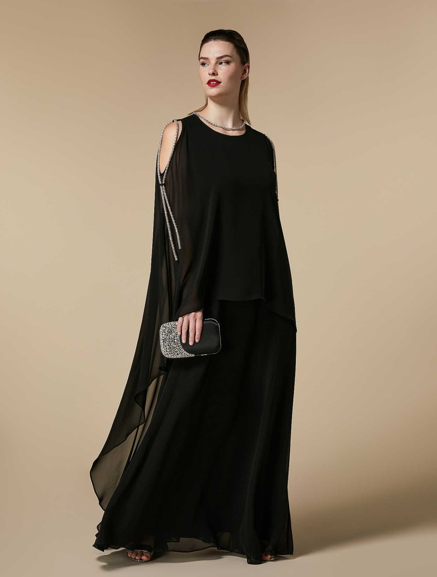 Formalwear | Marina Rinaldi Long Silk Georgette Dress