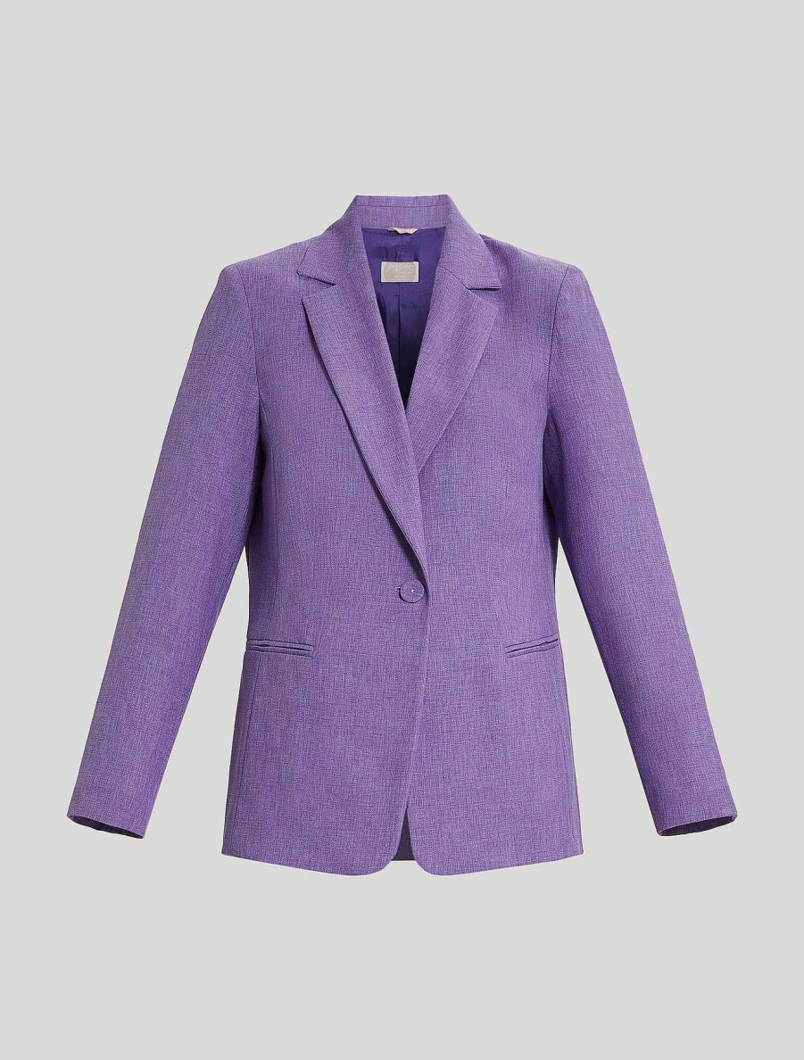 Jacket & Blazers | Marina Rinaldi Basketweave-Look Blazer Jacket