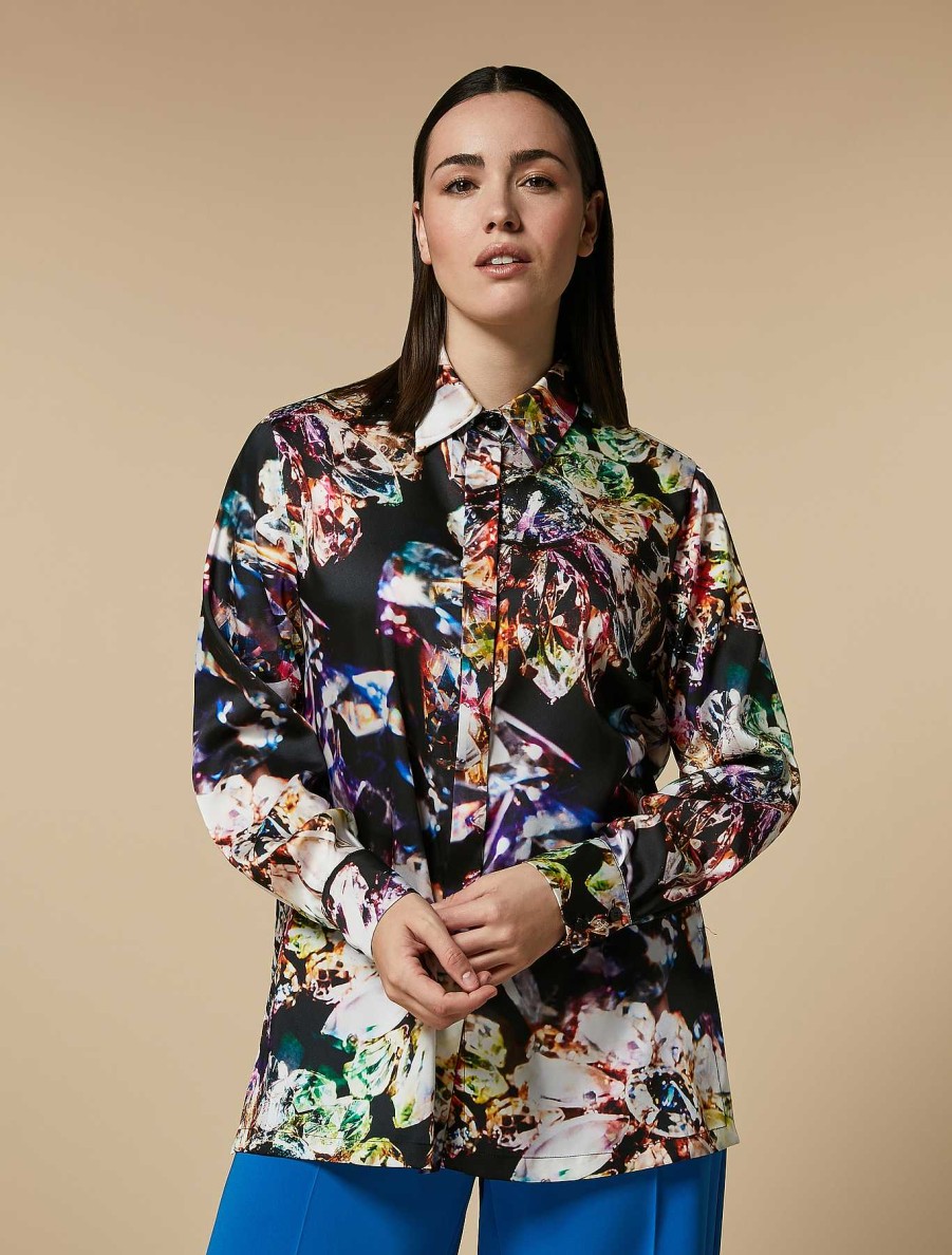 Blouses & Shirts | Marina Rinaldi Printed Twill Shirt