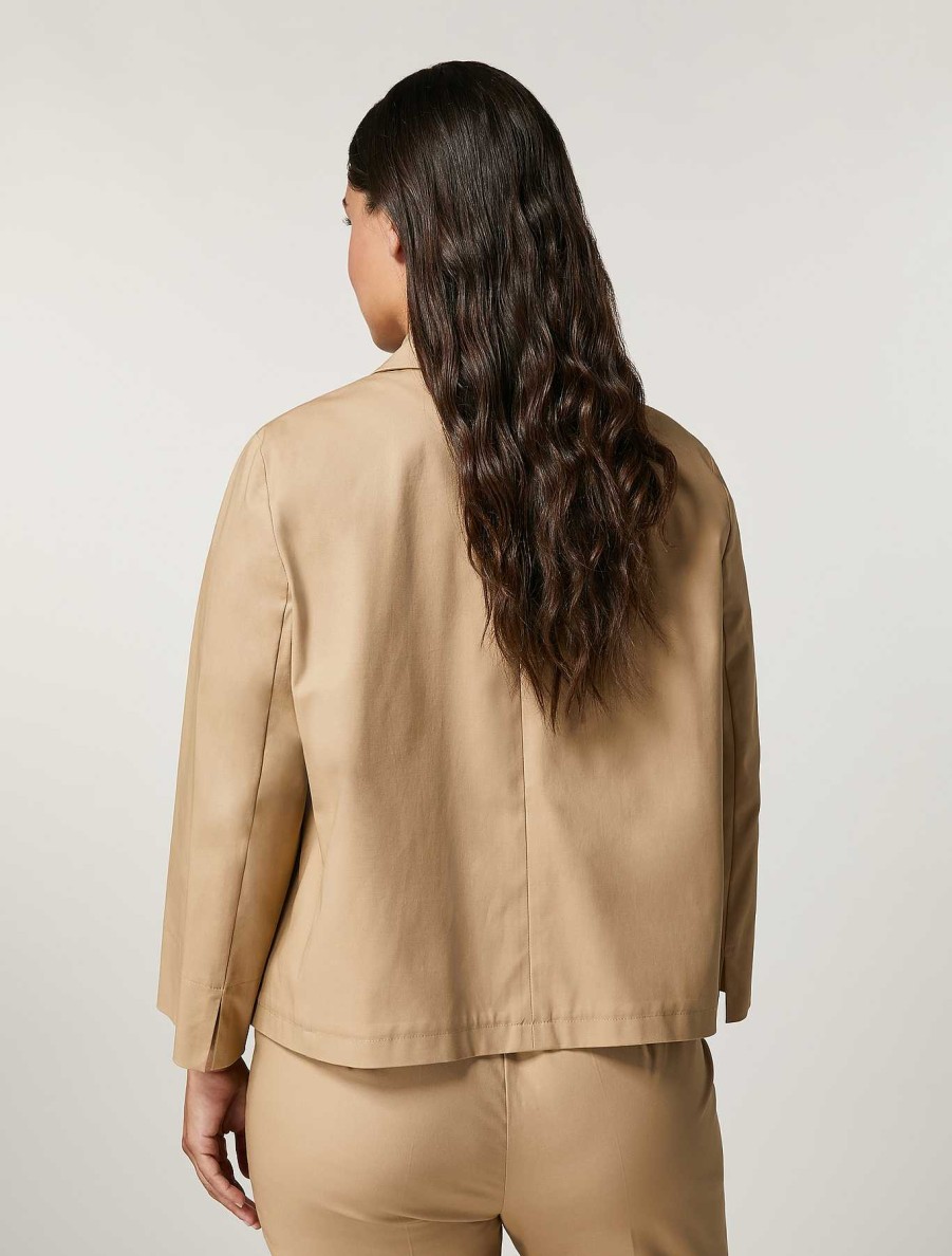 Jacket & Blazers | Marina Rinaldi Cotton Gabardine Jacket