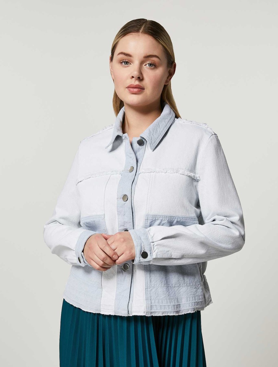 Jacket & Blazers | Marina Rinaldi Cotton Denim Jacket