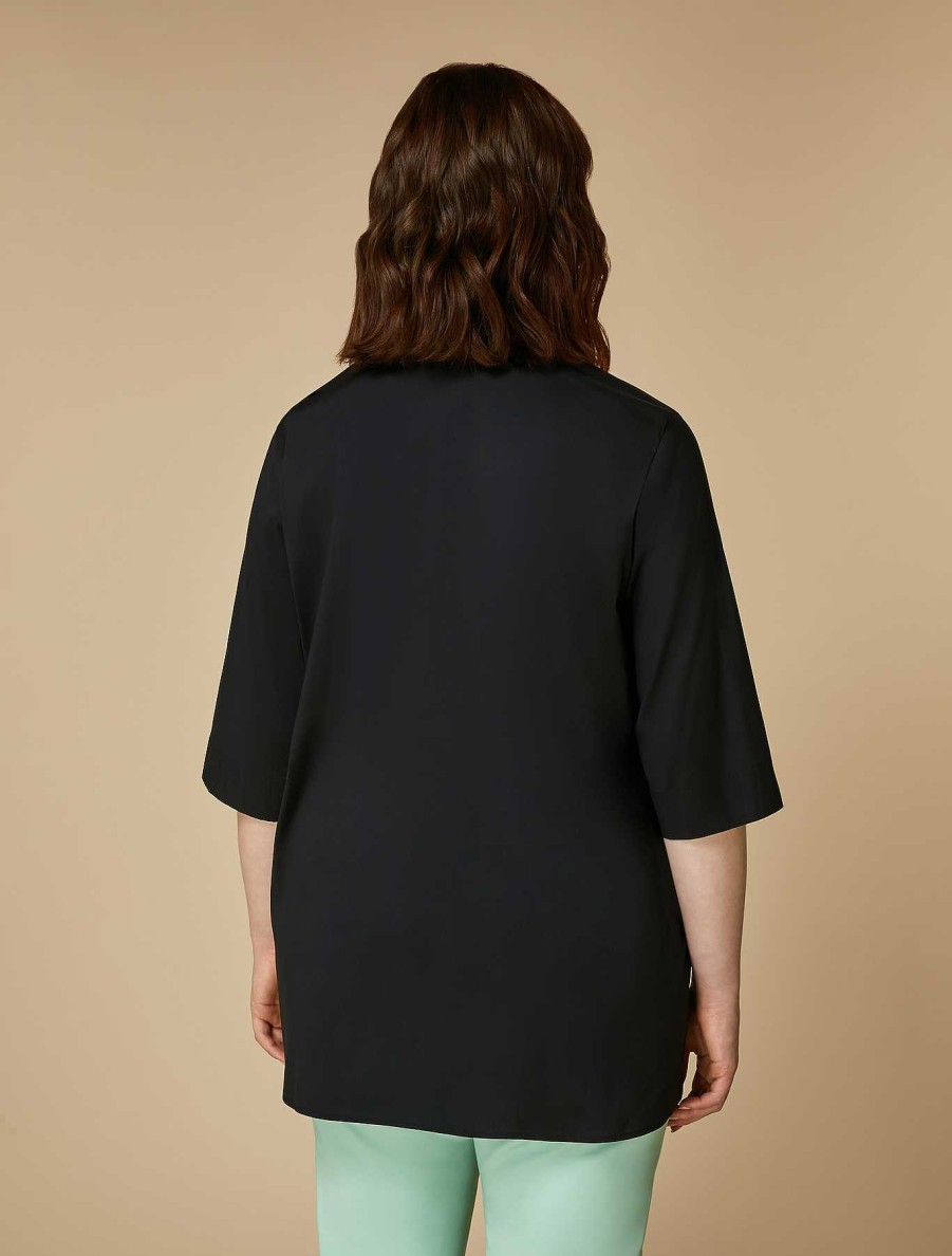 Blouses & Shirts | Marina Rinaldi Cotton-Blend Poplin Tunic