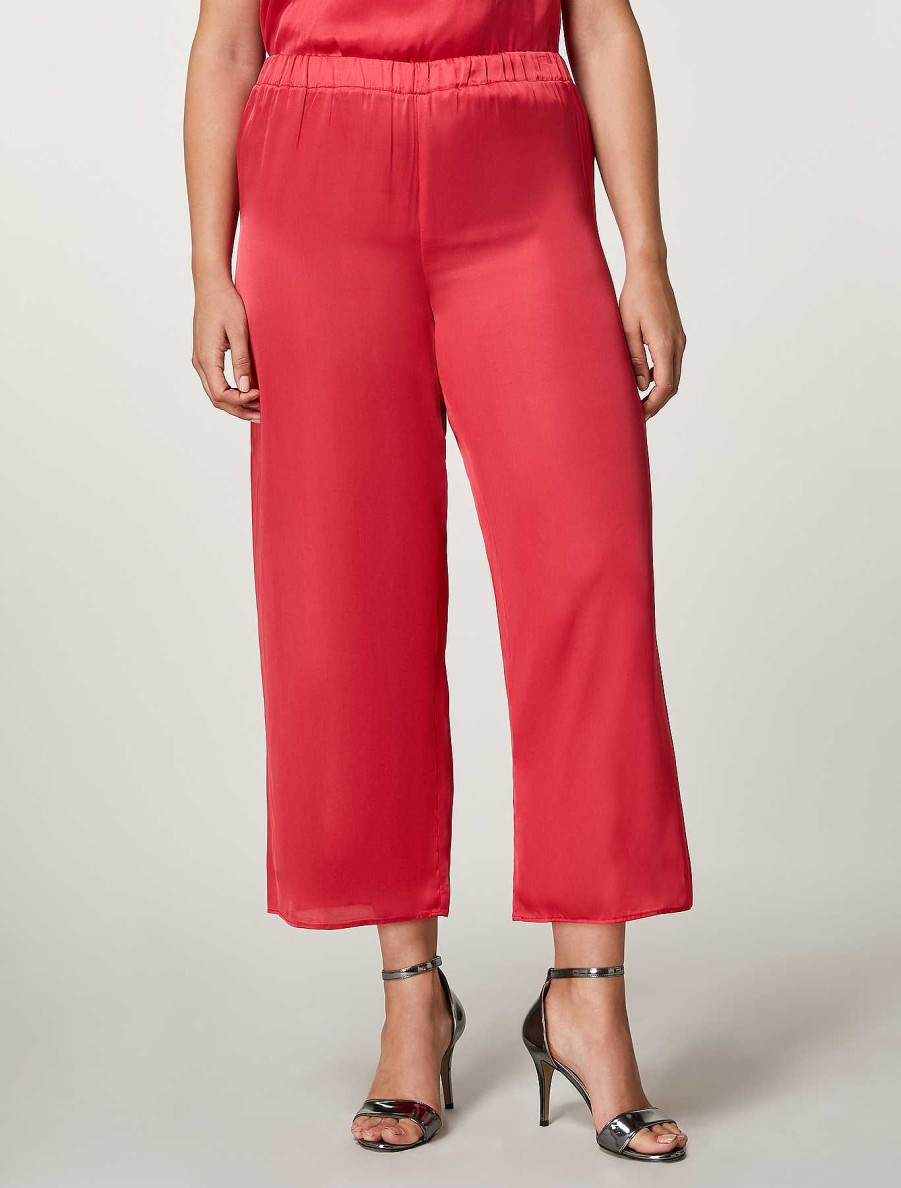 Trousers | Marina Rinaldi Viscose Satin Trousers