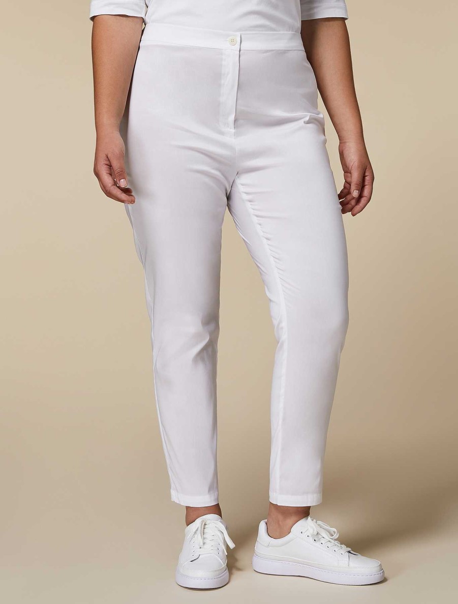 Trousers | Marina Rinaldi Poplin Legging Trousers