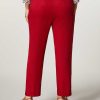 Trousers | Marina Rinaldi Cotton Satin Trousers