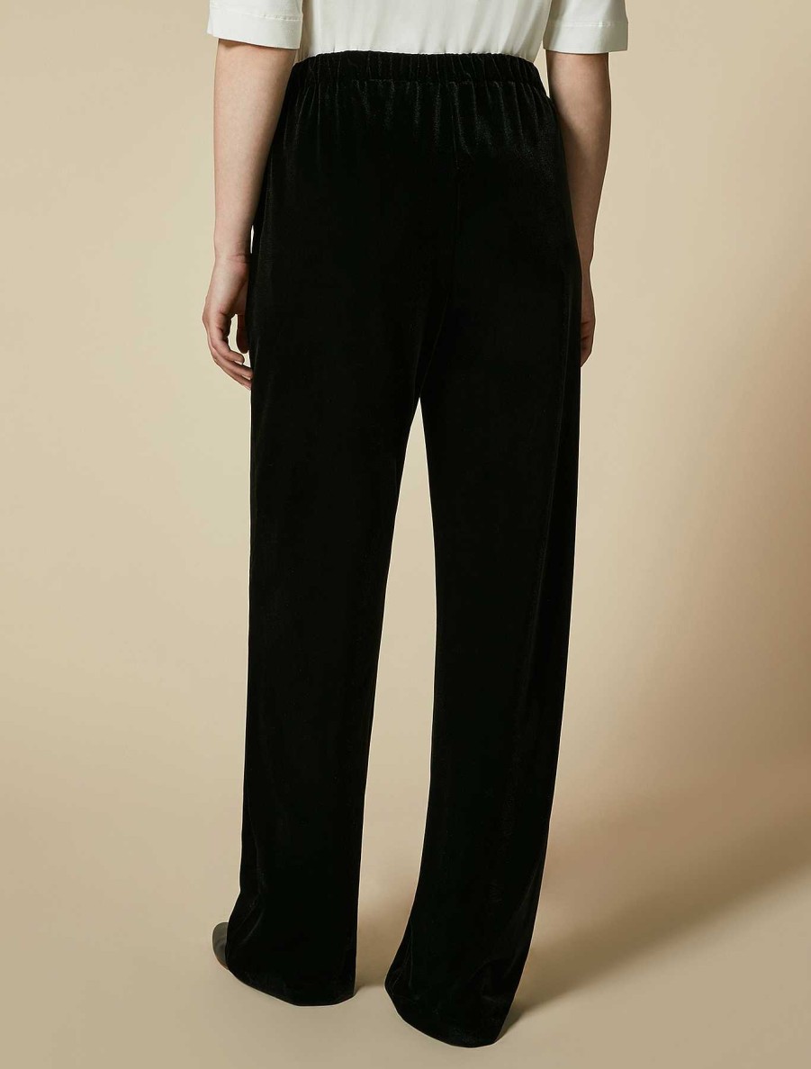 Trousers | Marina Rinaldi Velvet Jersey Trousers