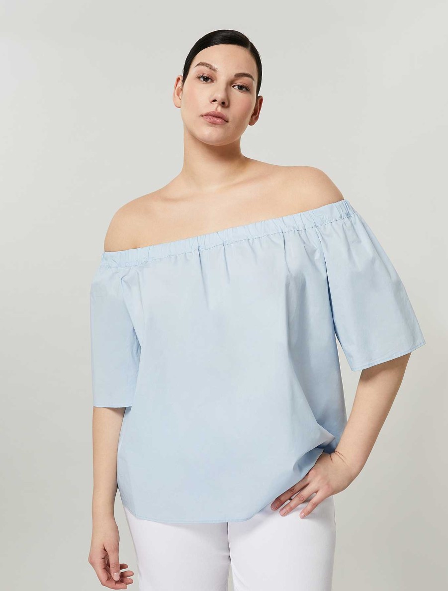 Blouses & Shirts | Marina Rinaldi Cotton Poplin Shirt