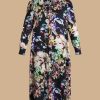 Dresses | Marina Rinaldi Printed Twill Shirt Dress