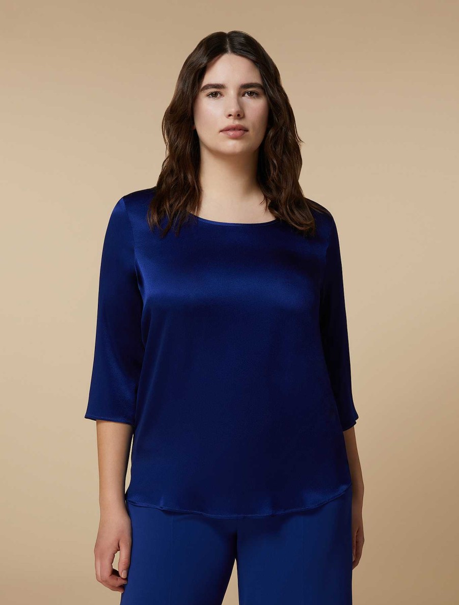 Formalwear | Marina Rinaldi Boxy Satin Blouse