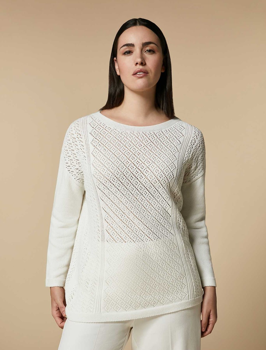 Knitwear | Marina Rinaldi Seamless Cotton Sweater