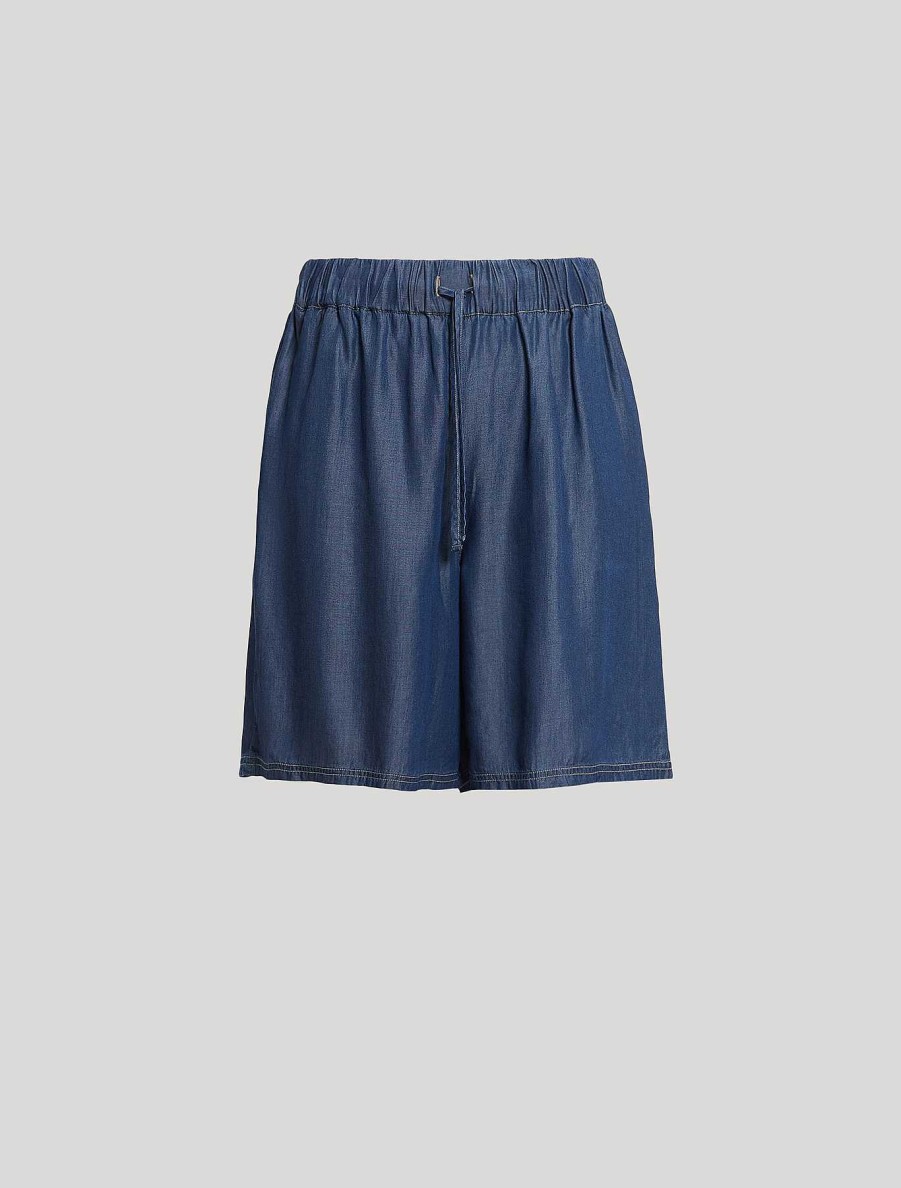 Trousers | Marina Rinaldi Twill Bermuda Shorts