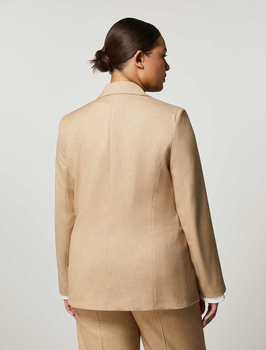 Jacket & Blazers | Marina Rinaldi Basketweave-Look Blazer Jacket