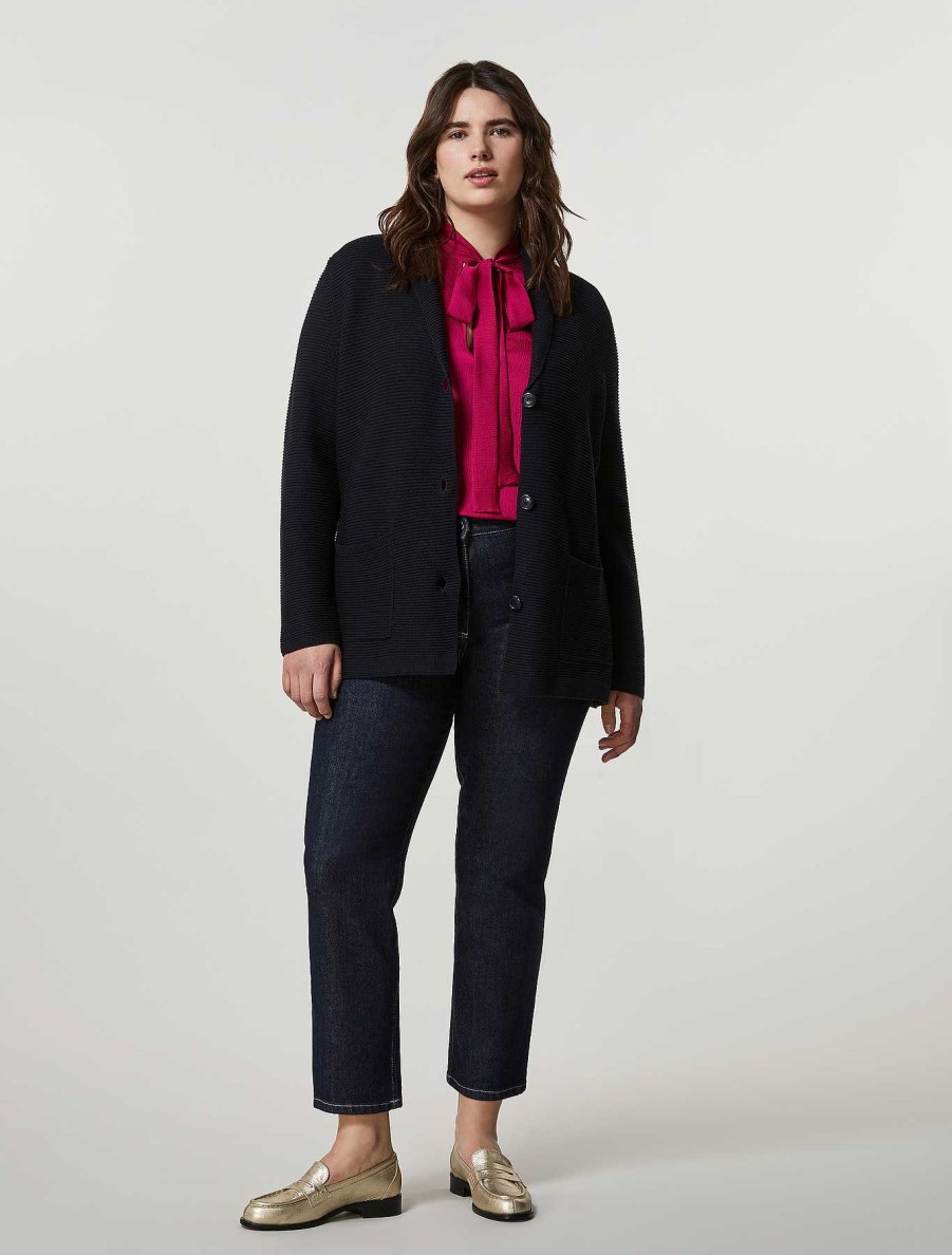 Trousers | Marina Rinaldi Cotton Denim Trousers