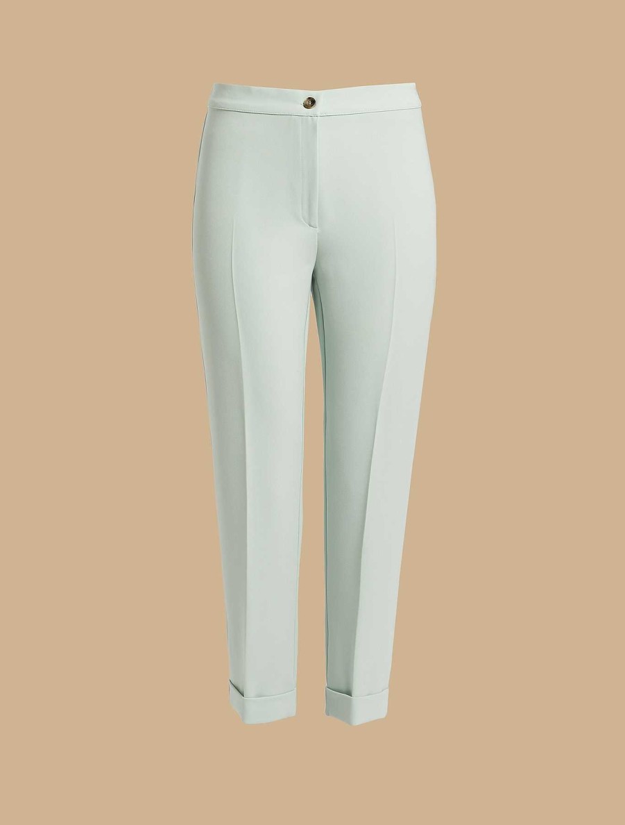 Trousers | Marina Rinaldi Triacetate Cady Slim Trousers