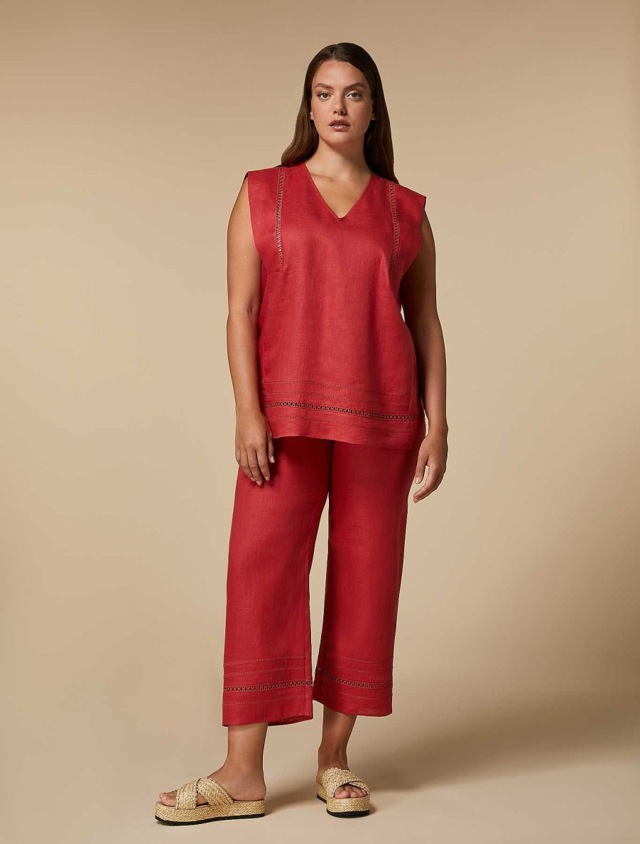 Trousers | Marina Rinaldi Linen Trousers