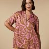 Blouses & Shirts | Marina Rinaldi Printed Satin Shirt