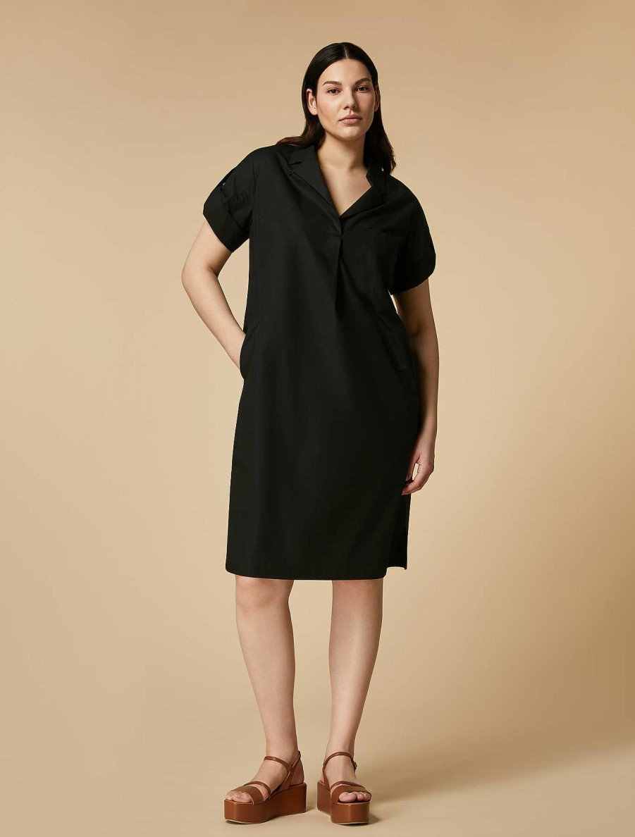 Dresses | Marina Rinaldi Cotton-Poplin Dress