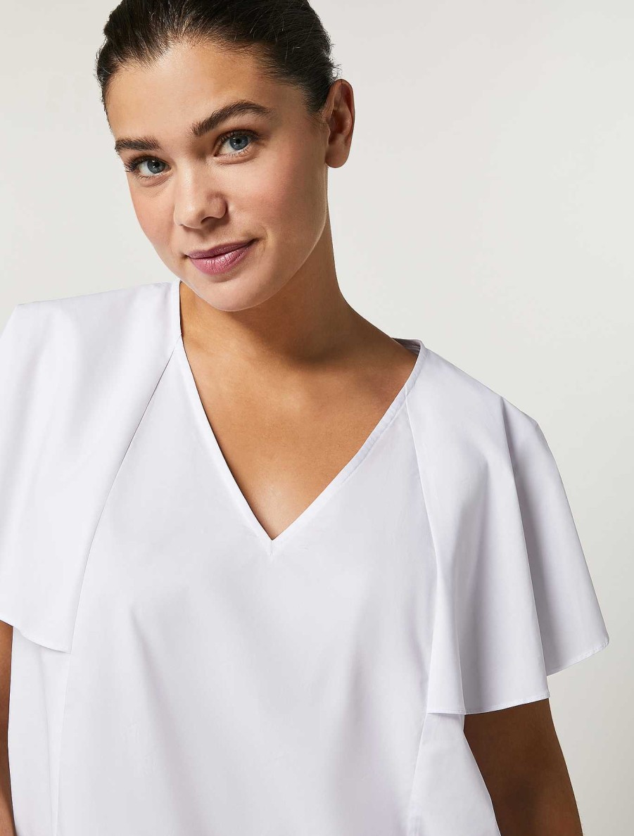 Blouses & Shirts | Marina Rinaldi Cotton Poplin Blouse