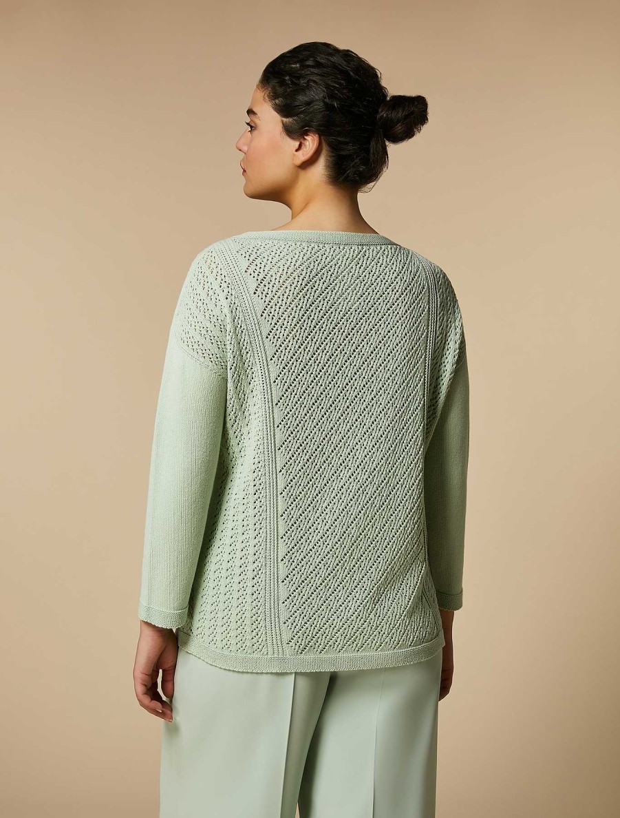 Knitwear | Marina Rinaldi Seamless Cotton Sweater