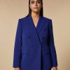 Formalwear | Marina Rinaldi Double-Breasted Triacetate Blazer Jacket