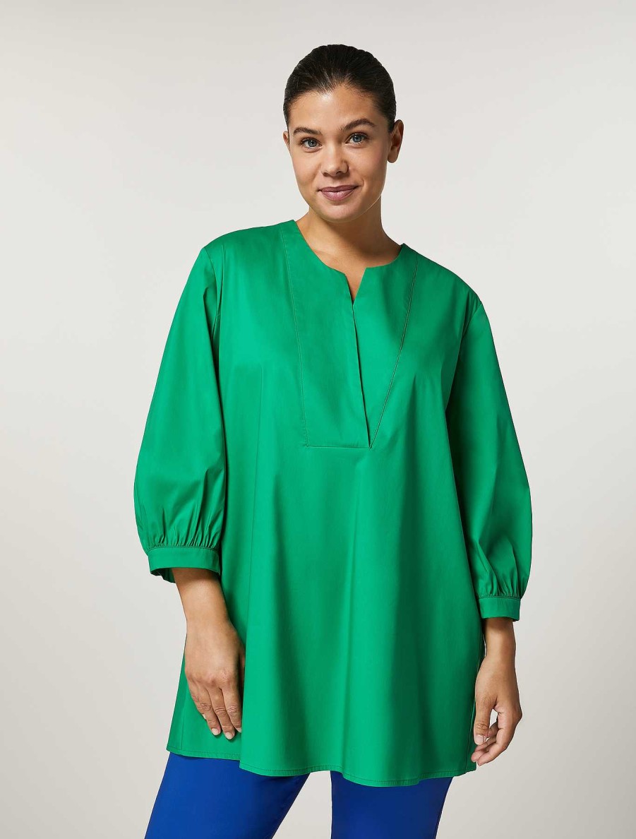 Blouses & Shirts | Marina Rinaldi Cotton Poplin Blouse