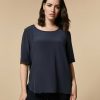 Blouses & Shirts | Marina Rinaldi Silk Crepe De Chine Blouse