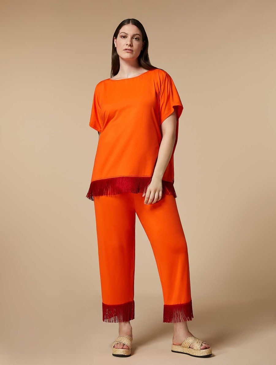 Other Accessories | Marina Rinaldi Jersey Tunic With Fringes