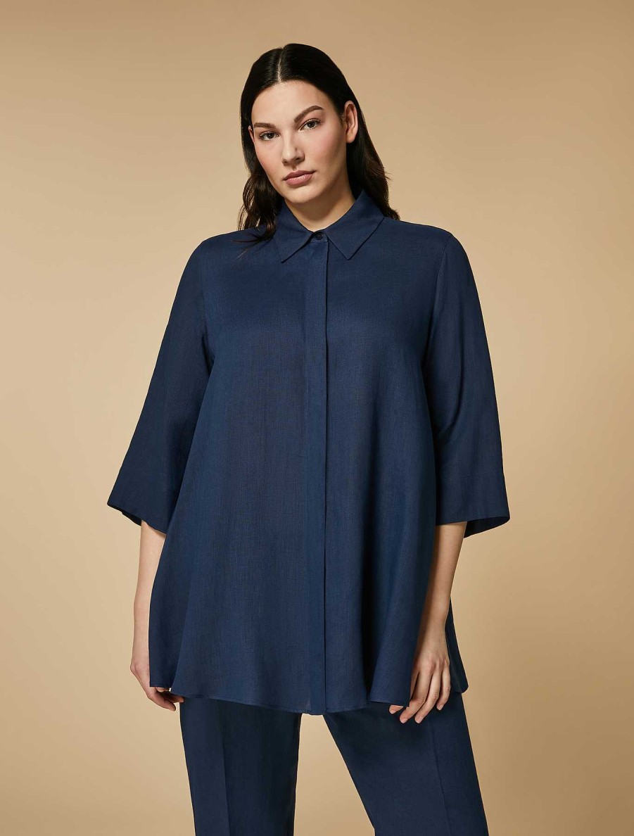 Blouses & Shirts | Marina Rinaldi Linen Tunic