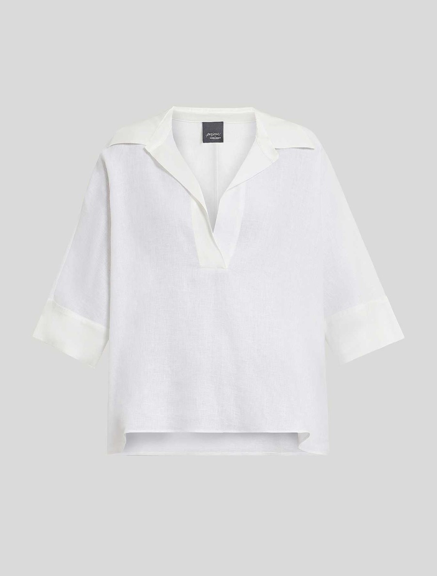 Blouses & Shirts | Marina Rinaldi Linen Canvas Tunic