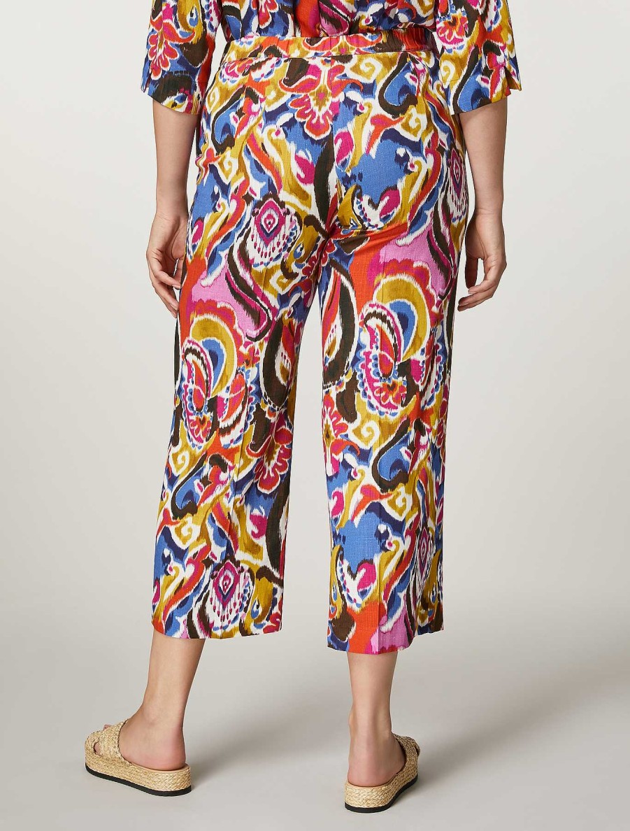 Trousers | Marina Rinaldi Viscose And Linen Trousers